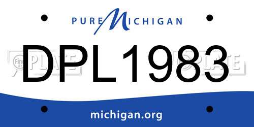 DPL1983 Michigan License Plate