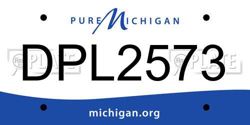 DPL2573 Michigan License Plate