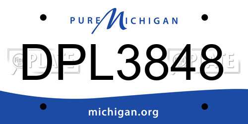 DPL3848 Michigan License Plate