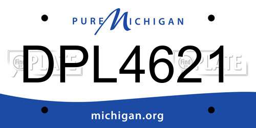 DPL4621 Michigan License Plate