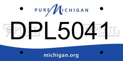 DPL5041 Michigan License Plate