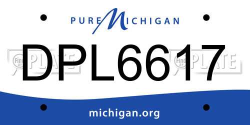 DPL6617 Michigan License Plate