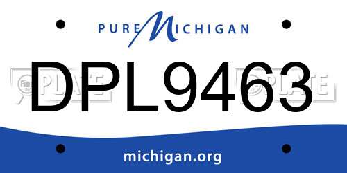DPL9463 Michigan License Plate