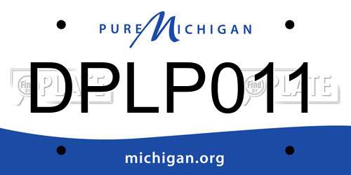 DPLP011 Michigan License Plate