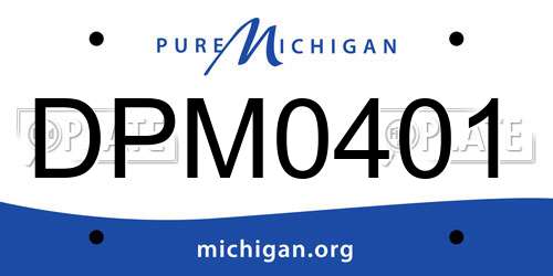 DPM0401 Michigan License Plate