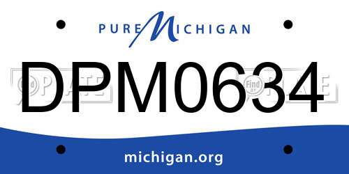 DPM0634 Michigan License Plate