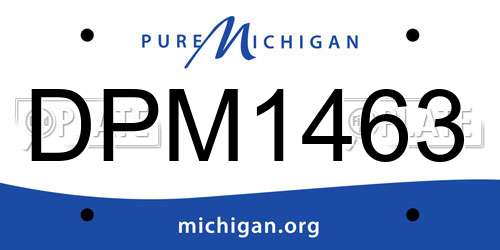 DPM1463 Michigan License Plate