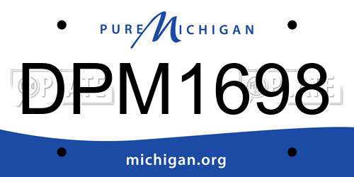 DPM1698 Michigan License Plate