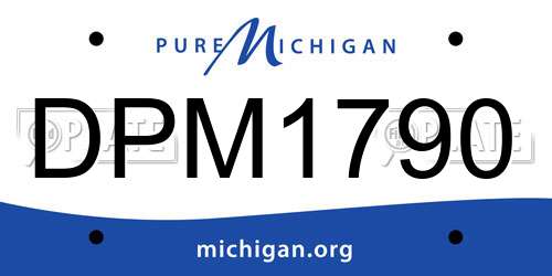 DPM1790 Michigan License Plate