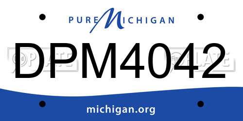 DPM4042 Michigan License Plate