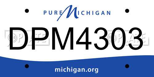 DPM4303 Michigan License Plate