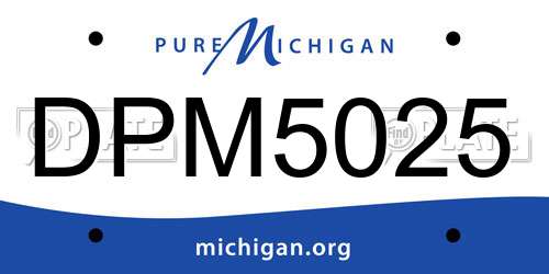 DPM5025 Michigan License Plate