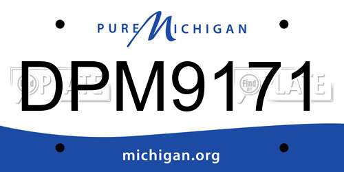 DPM9171 Michigan License Plate