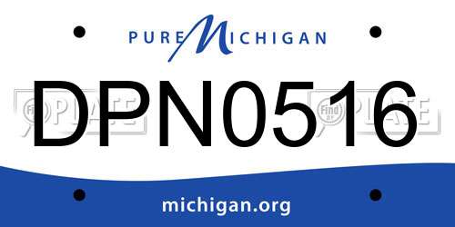 DPN0516 Michigan License Plate