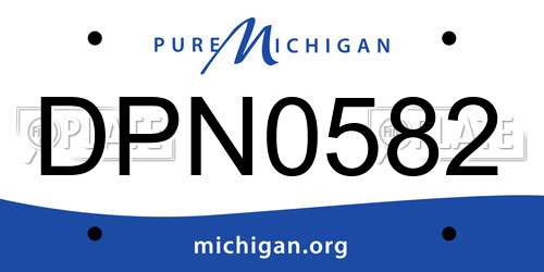 DPN0582 Michigan License Plate