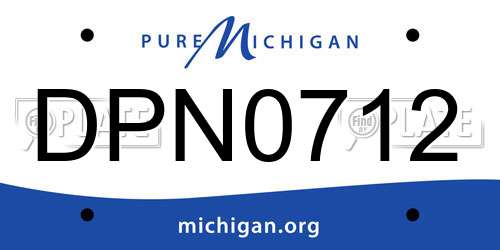 DPN0712 Michigan License Plate