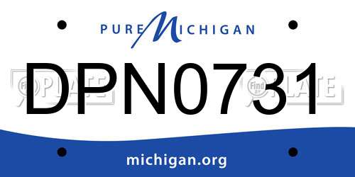 DPN0731 Michigan License Plate