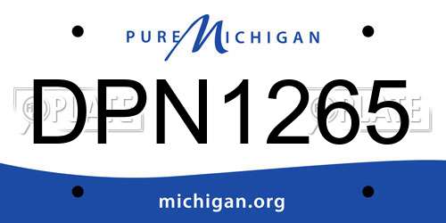 DPN1265 Michigan License Plate