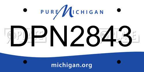 DPN2843 Michigan License Plate