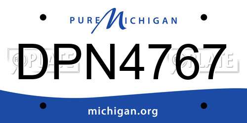 DPN4767 Michigan License Plate