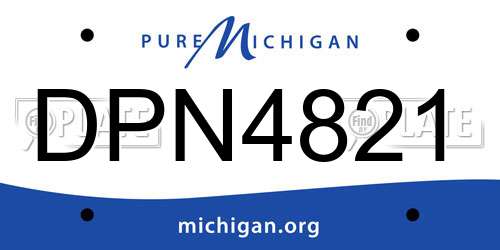 DPN4821 Michigan License Plate