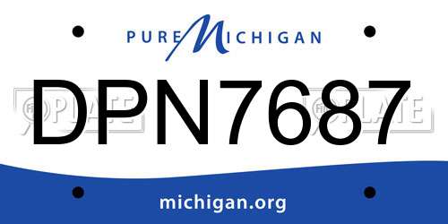DPN7687 Michigan License Plate