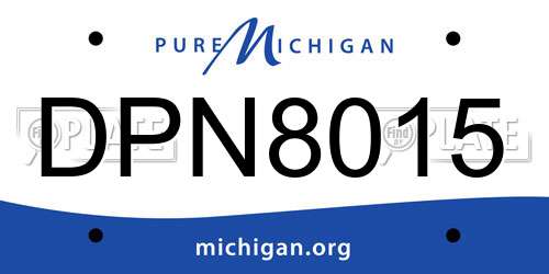 DPN8015 Michigan License Plate