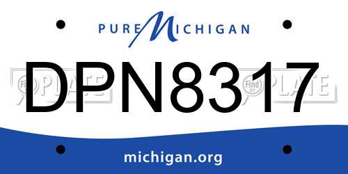 DPN8317 Michigan License Plate