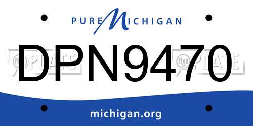 DPN9470 Michigan License Plate