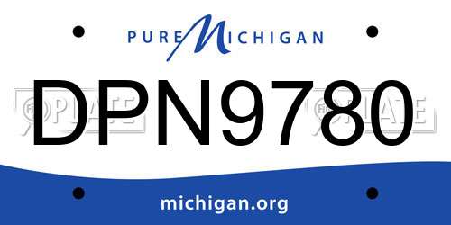 DPN9780 Michigan License Plate