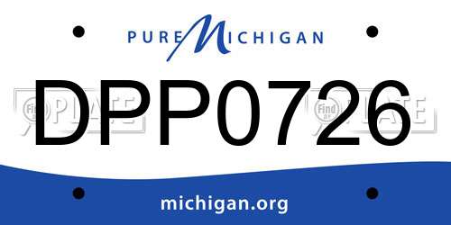 DPP0726 Michigan License Plate