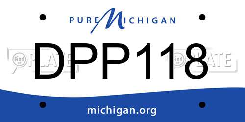 DPP118 Michigan License Plate