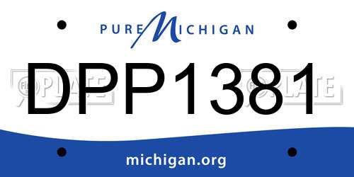 DPP1381 Michigan License Plate