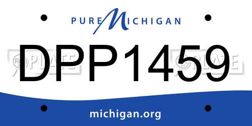 DPP1459 Michigan License Plate
