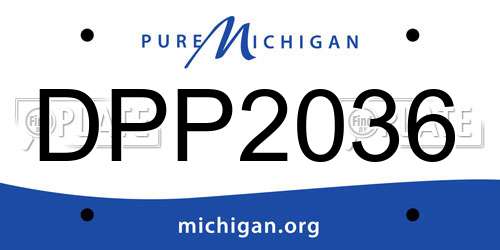 DPP2036 Michigan License Plate