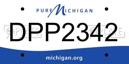 DPP2342 Michigan License Plate