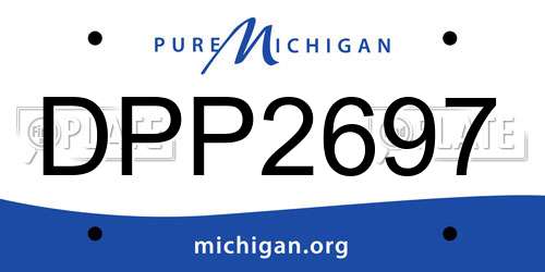 DPP2697 Michigan License Plate