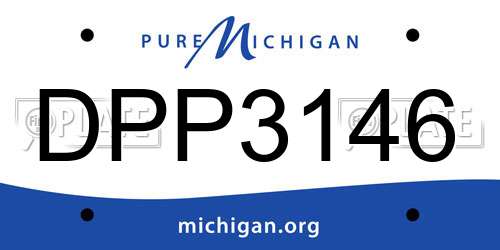 DPP3146 Michigan License Plate