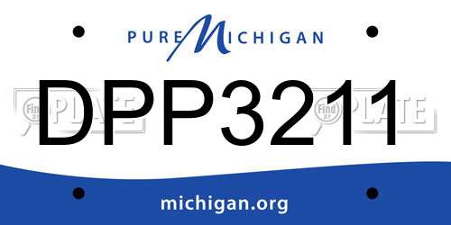 DPP3211 Michigan License Plate