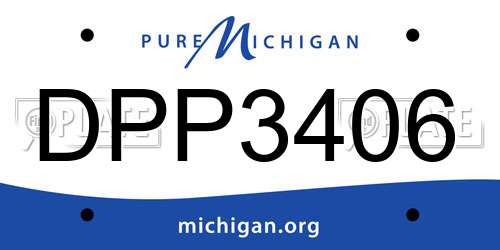 DPP3406 Michigan License Plate