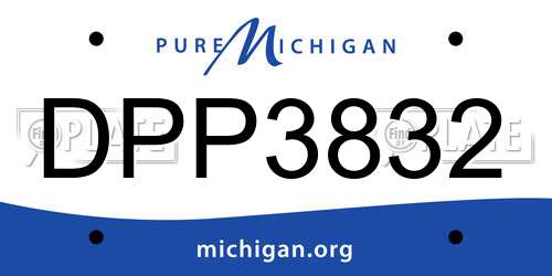 DPP3832 Michigan License Plate