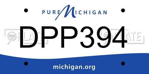 DPP394 Michigan License Plate
