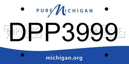 DPP3999 Michigan License Plate