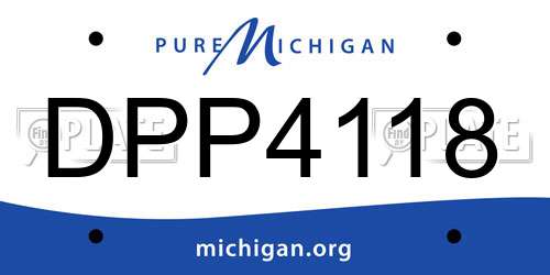 DPP4118 Michigan License Plate