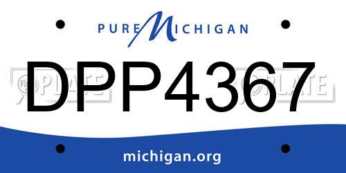 DPP4367 Michigan License Plate
