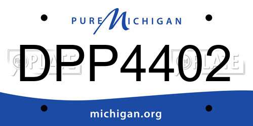 DPP4402 Michigan License Plate