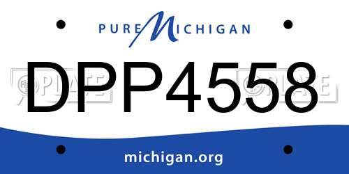 DPP4558 Michigan License Plate