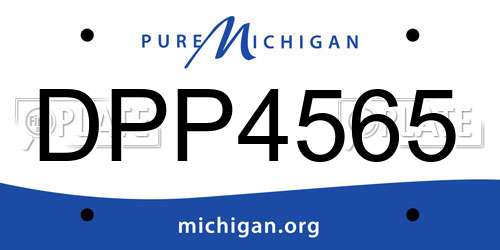 DPP4565 Michigan License Plate