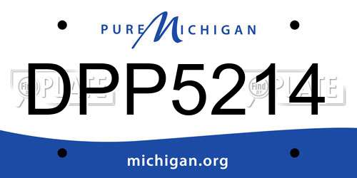 DPP5214 Michigan License Plate