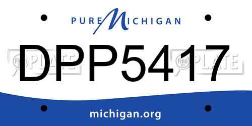 DPP5417 Michigan License Plate
